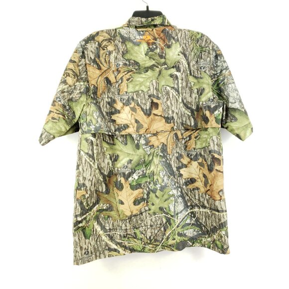 Mossy Oak Obsession Men's Size Medium Vented Short Sleeve Camouflage Shirt - Picture 2 of 7
